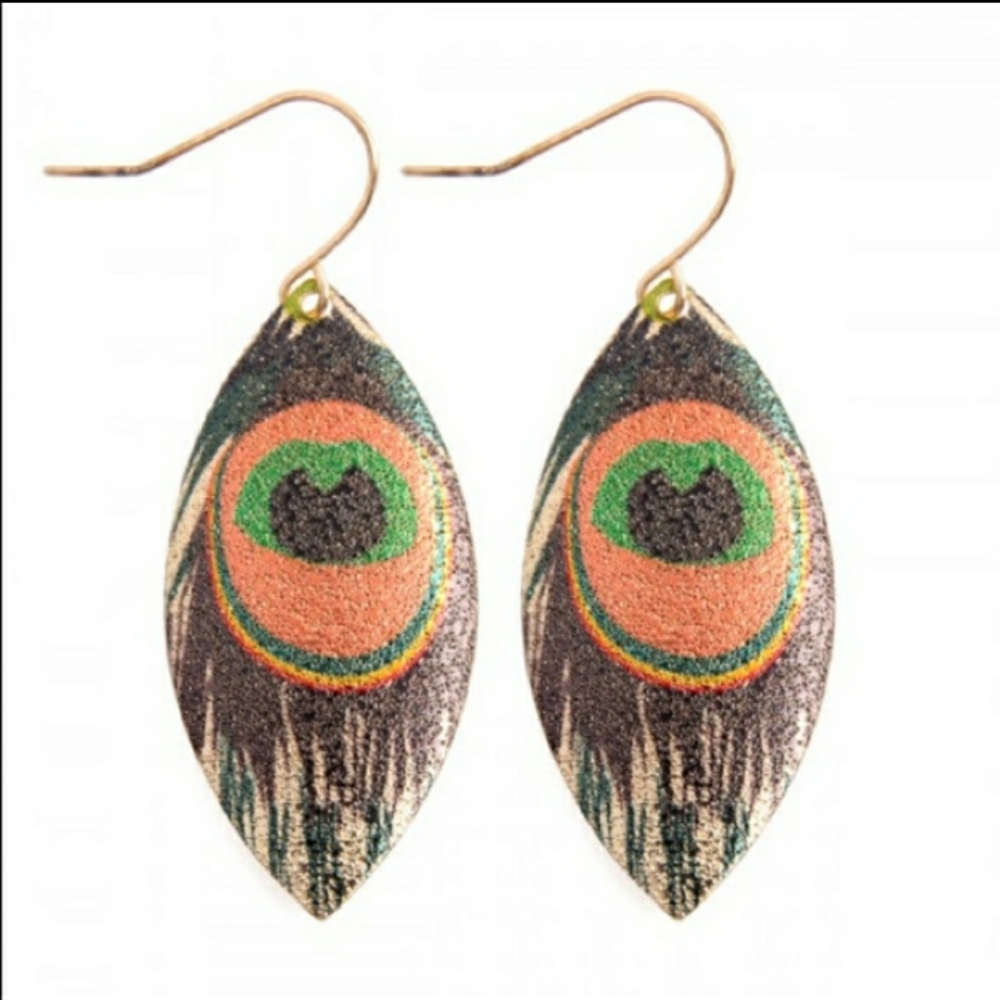 Peacock Drop Earrings